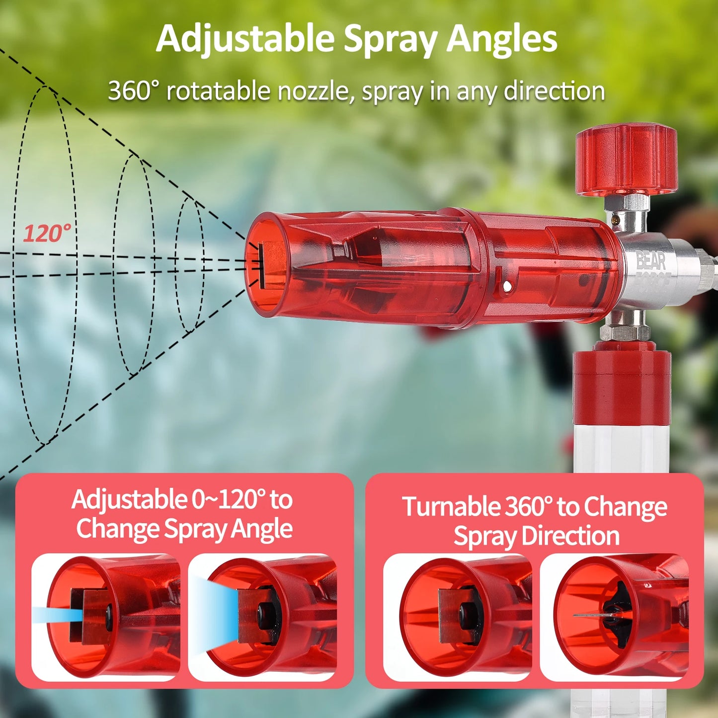 NEW! Negative Pressure Magnetic Suction Foam Cannon Pro, with 1/4'' Quick Connector
