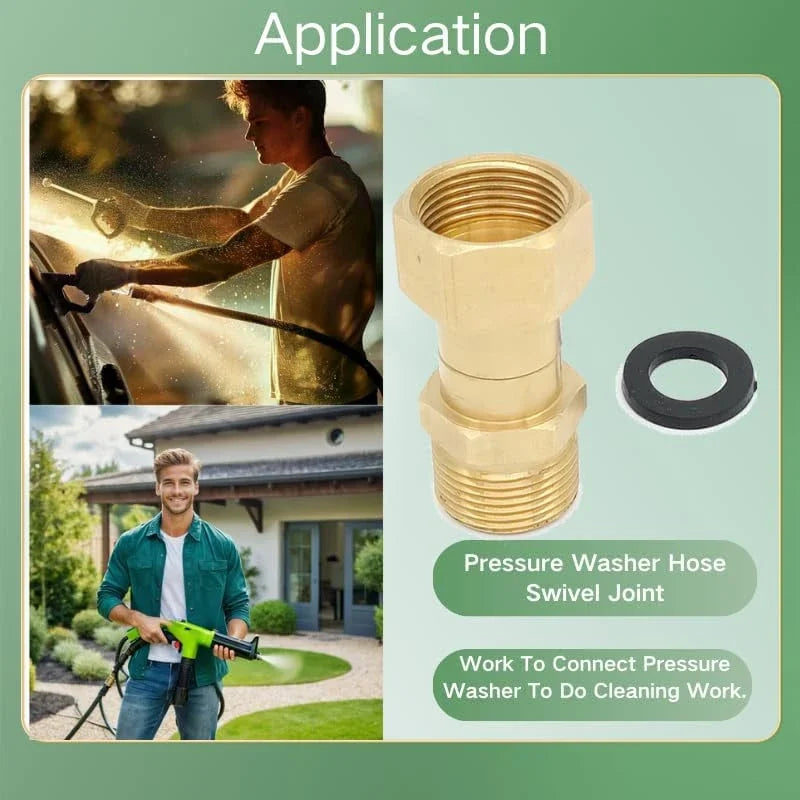 Pressure Washer Swivel Fitting Connector Joint, M22 14mm & 15mm Thread