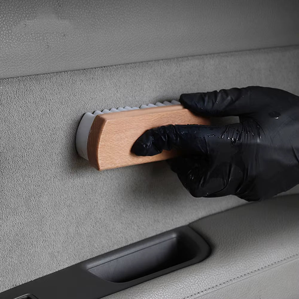 Alcantara Suede Brush - Gentle Deerskin Nubuck Plush Care for Detailing Car Upholstery