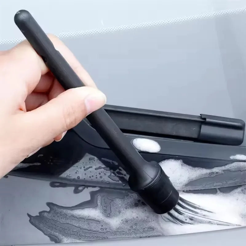 5 Pack All Black Cleaning Detailing Brush Set