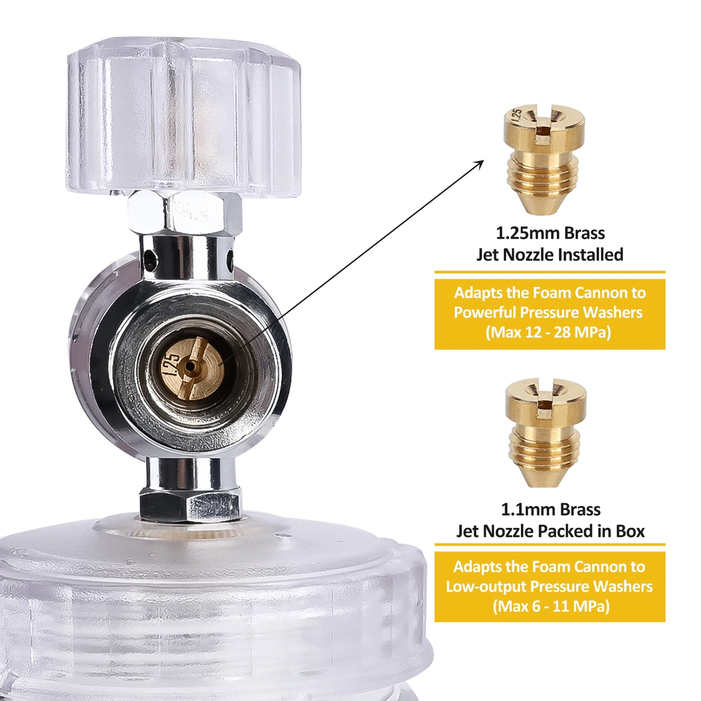 Pro Shorty 360° Swivel Pressure Washer Spray Lance & Foam Cannon Kit | M22-14mm Inlet