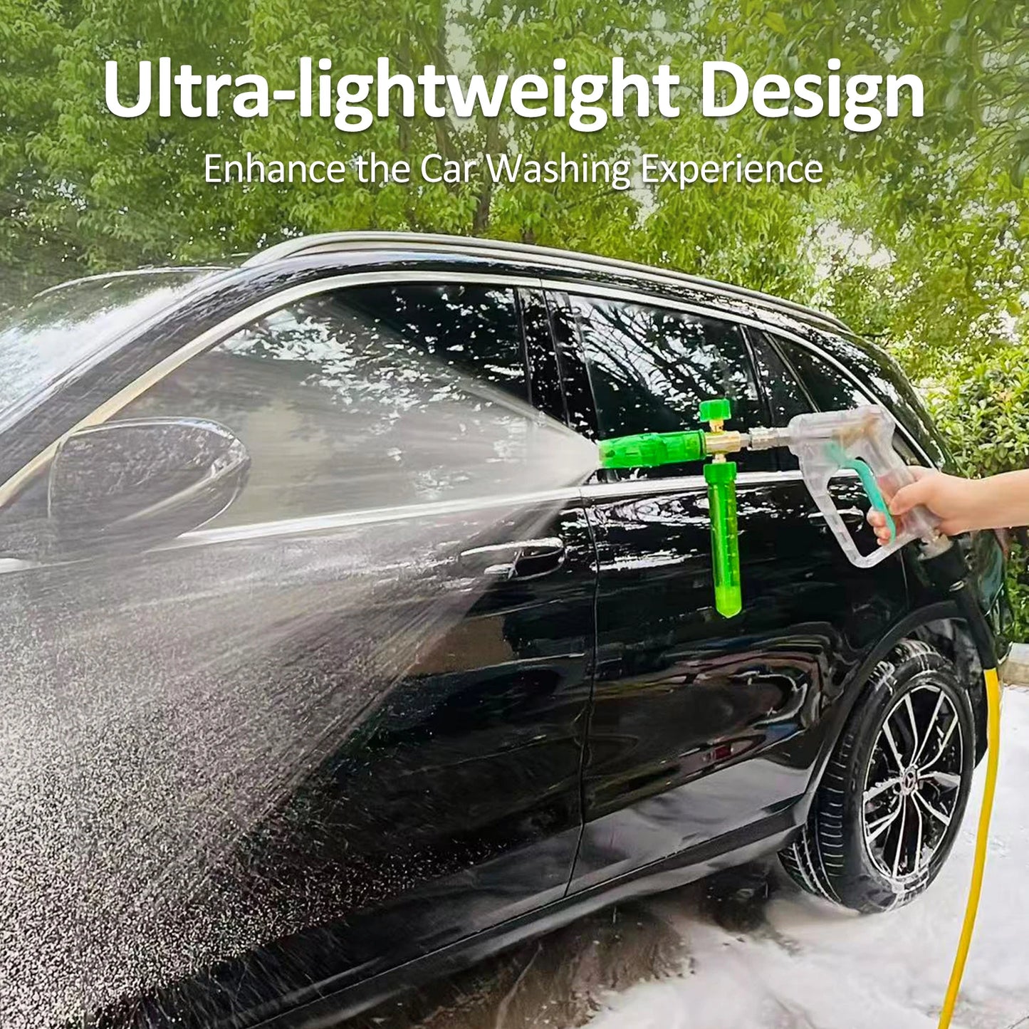 Green BEAR FORCE™ Adjustable Mini Foam Cannon | No-Dilution Foamer for Pressure Washers