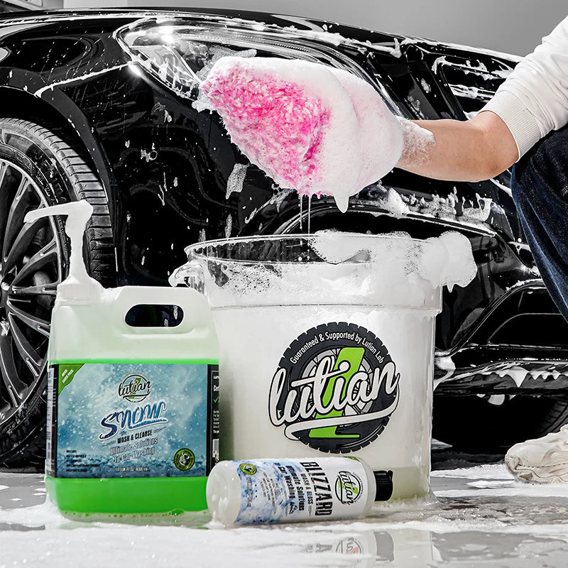 Pink Composite Microfiber Car Wash Glove