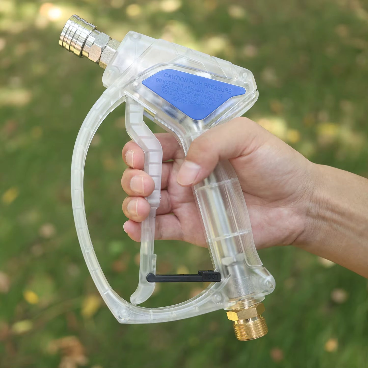 Crystal Blue Stainless Steel Pro Shorty 360° Swivel Pressure Washer Sprayer & Foam Cannon Combo