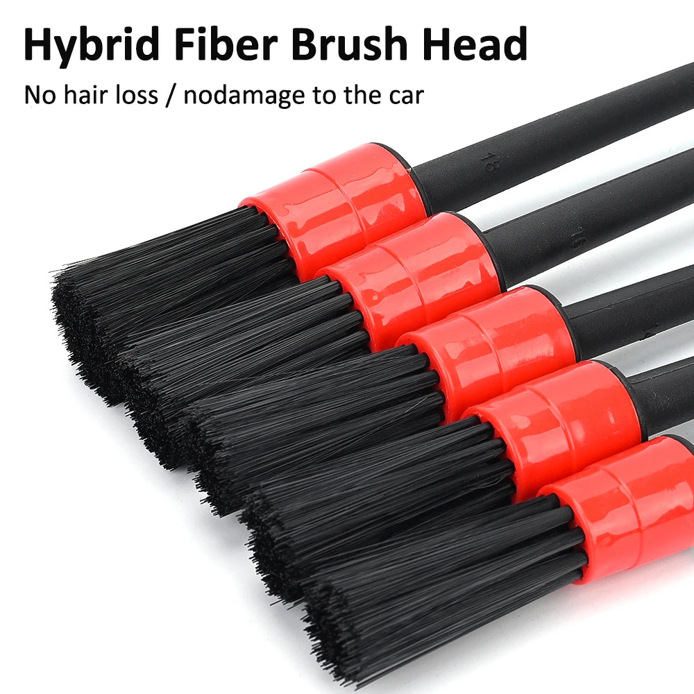 Firm Bristle 5pcs Car Detailing Brush Set