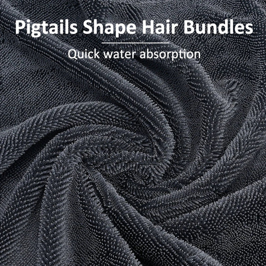 16in. Car Drying Towel - Super Absorbent Twisted Loop Braid