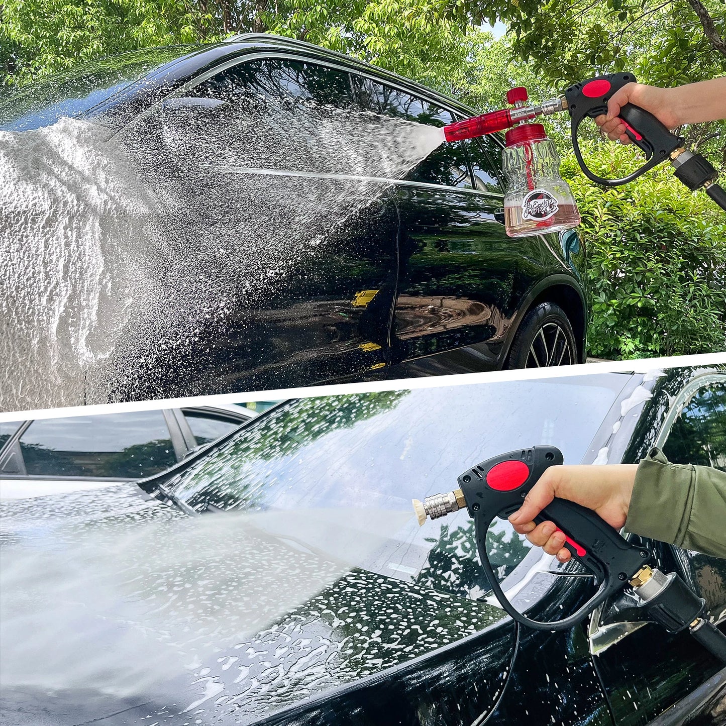 Premium Foam Cannon + Swiveling Stubby Sprayer Pistol Combo