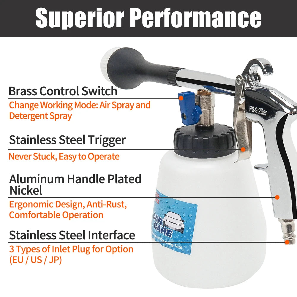 Atomizing Tornado Pneumatic Air Gun Interior Deep Cleaning Tool