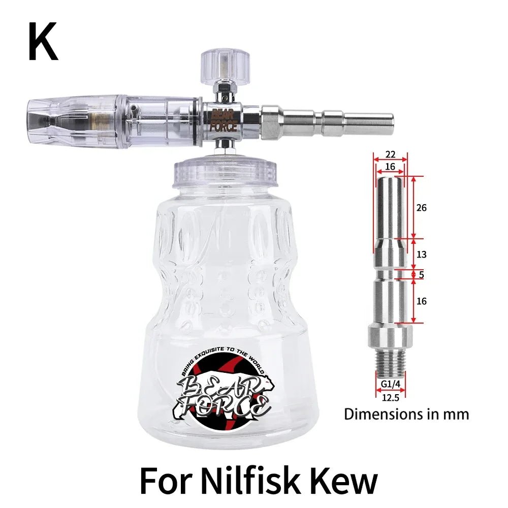 BearForce Car Wash Foam Cannon for Pressure Washer - CHOOSE YOUR CONNECTOR - CLEAR - SHINE SHOP