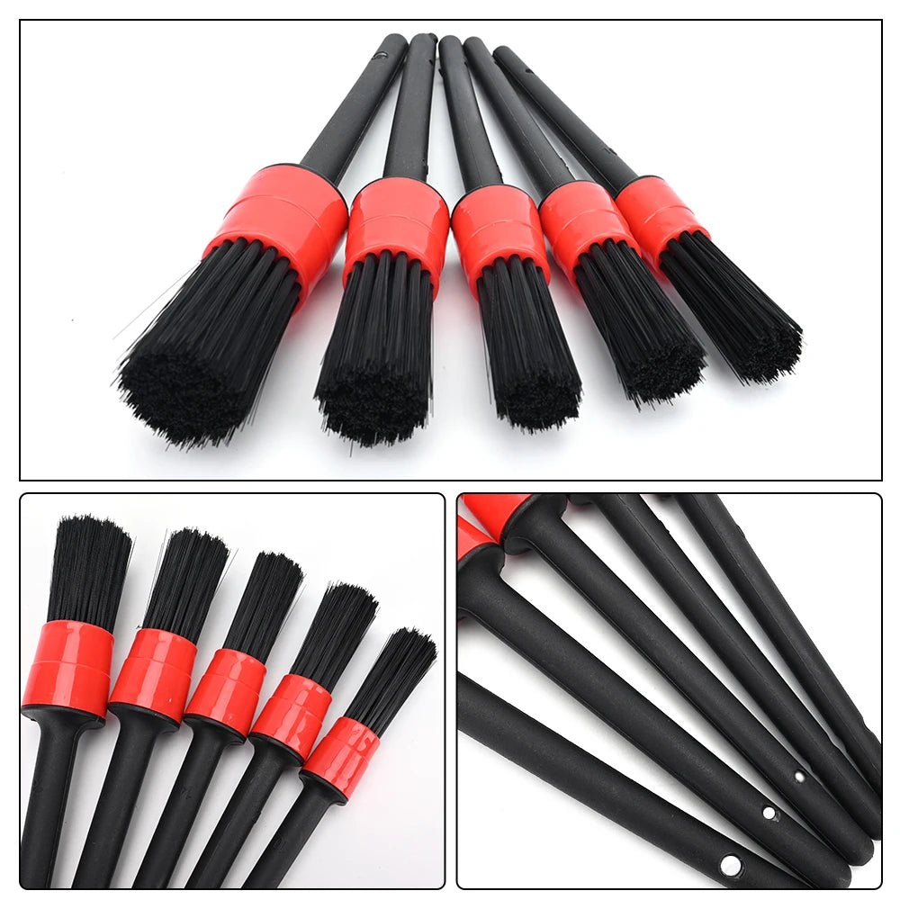 Firm Bristle 5pcs Car Detailing Brush Set ShineShop.xyz.