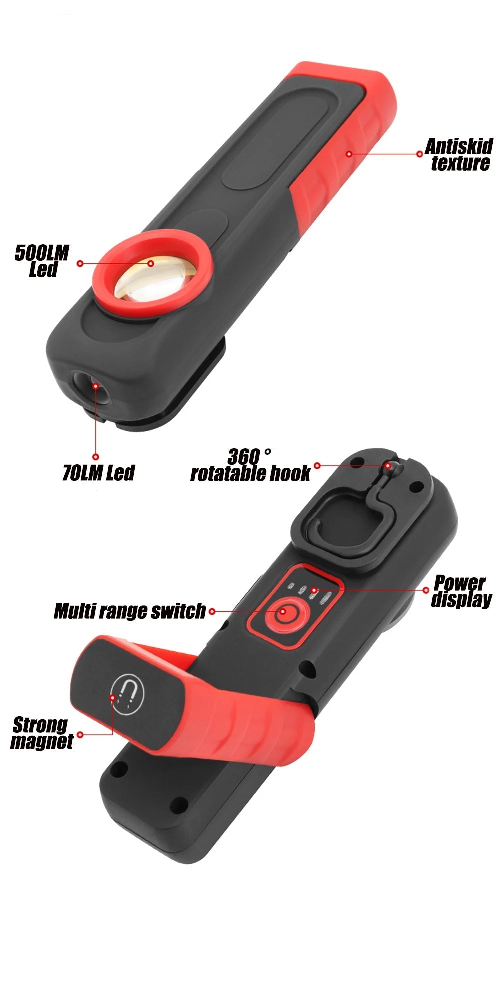 LED Paint Inspection Light 500LM 2000mAh ShineShop.xyz.