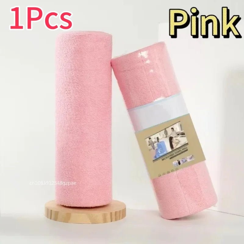 Reusable 8" Microfiber Home Kitchen & Shop Towel Rolls - Paper Towel Replacement - 1 Roll of 20 Sheets - ShineShop.xyz