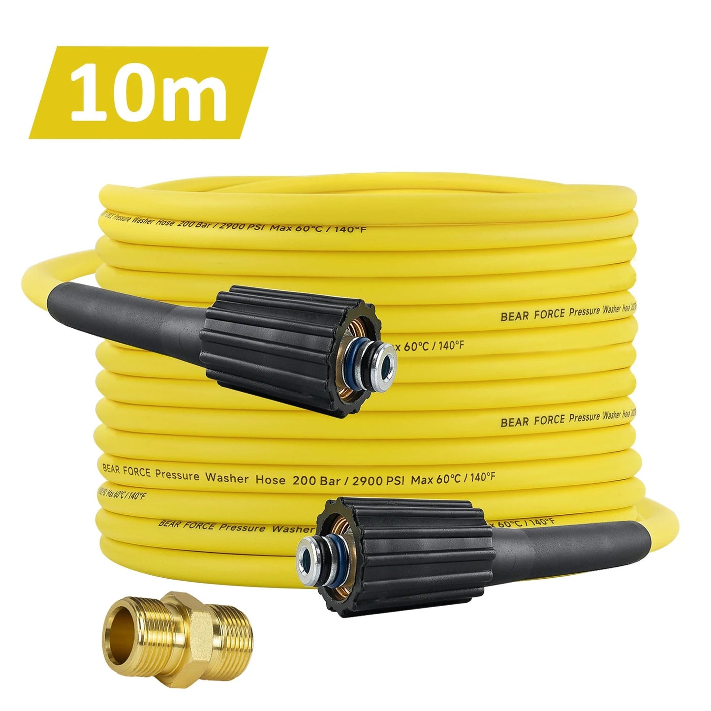 2900psi Super Flexible Yellow Pressure Washer Hose Kink Resistant Extension M22 ShineShop.xyz.