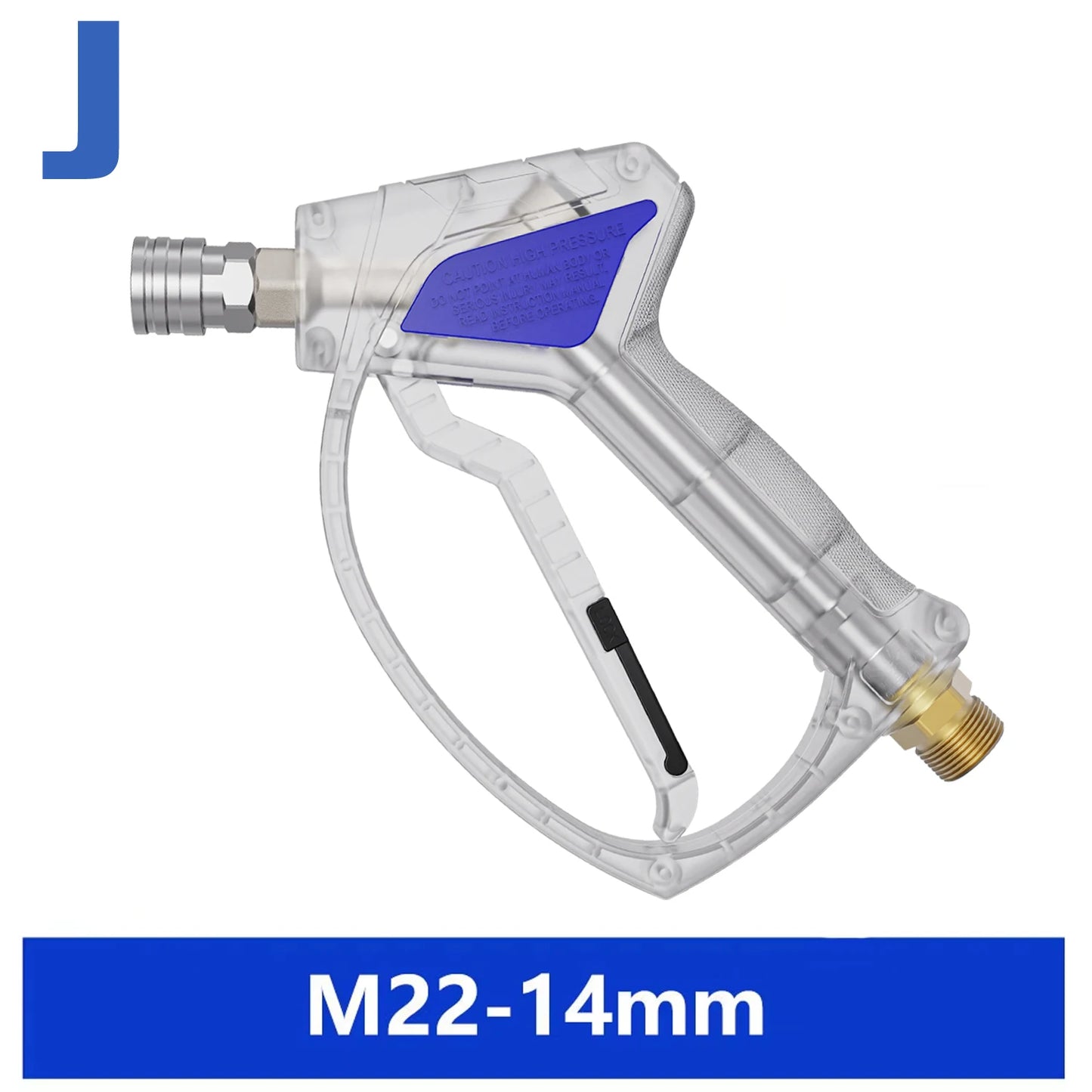 Crystal Blue Stainless Steel Pro Shorty 360° Swivel Pressure Washer Sprayer & Foam Cannon Combo