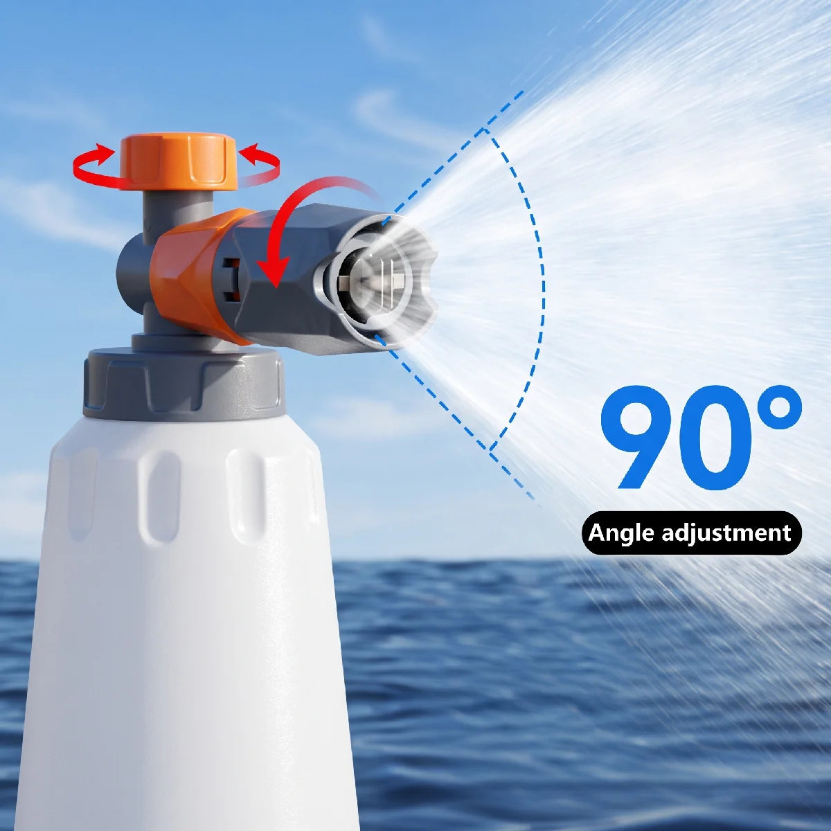 Double Threaded Pressure Washer Foam Cannon with 1/4” Quick Connector