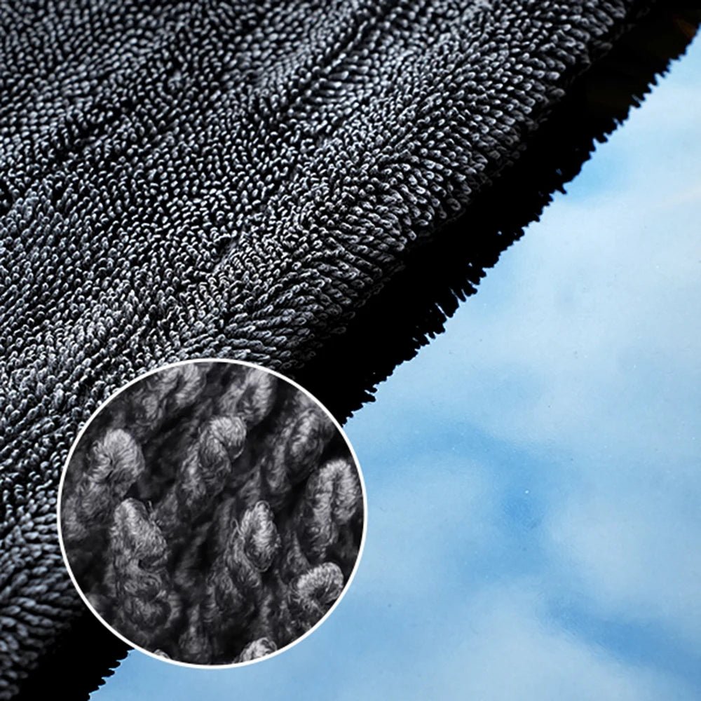 1300gsm Microfiber Drying Blanket AUTOBRIGHT Twist-Loop Edgeless Towel ShineShop.xyz.