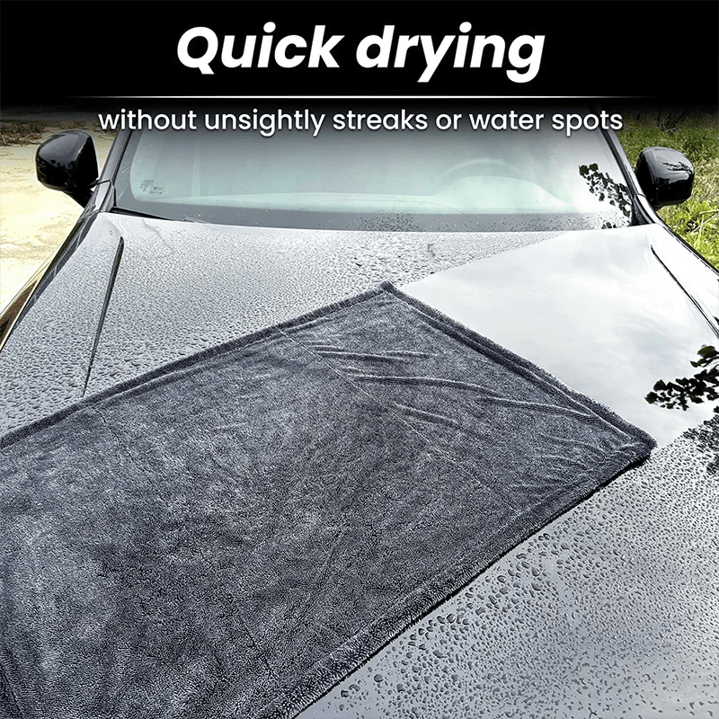 1300gsm Microfiber Drying Blanket AUTOBRIGHT Twist-Loop Edgeless Towel ShineShop.xyz.