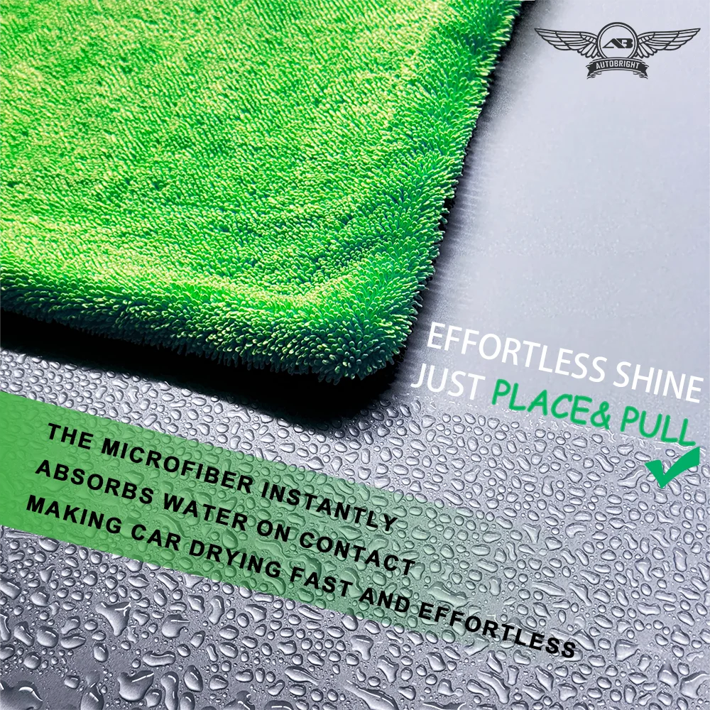 1300gsm Premium Microfiber Drying Blanket AUTOBRIGHT Twist-Loop Towel Thick Soft Super Absorbent ShineShop.xyz.