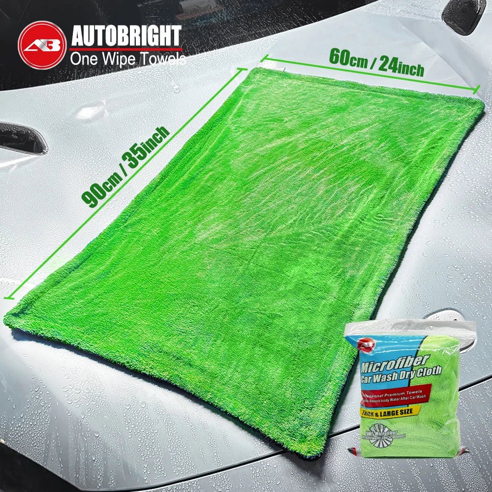 1300gsm Premium Microfiber Drying Blanket AUTOBRIGHT Twist-Loop Towel Thick Soft Super Absorbent ShineShop.xyz.