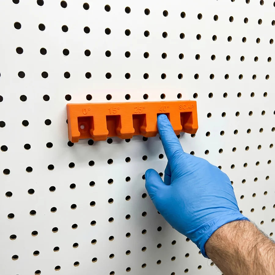 5 Port 1/4 Inch Quick Connect Pressure Washer Nozzle Organizer - Wall Mounted