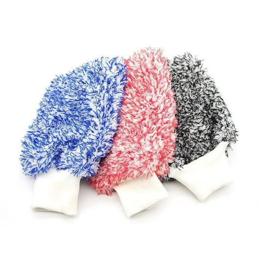 Microfiber Car Wash Gloves Soft - High Density Scratch Free