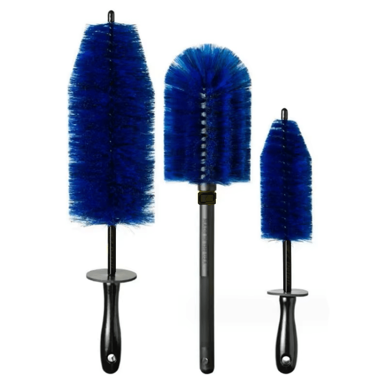 18" in. Wheel Barrel Brush Set - Soft Handle Gentle Bristle for Rim ShineShop.xyz.