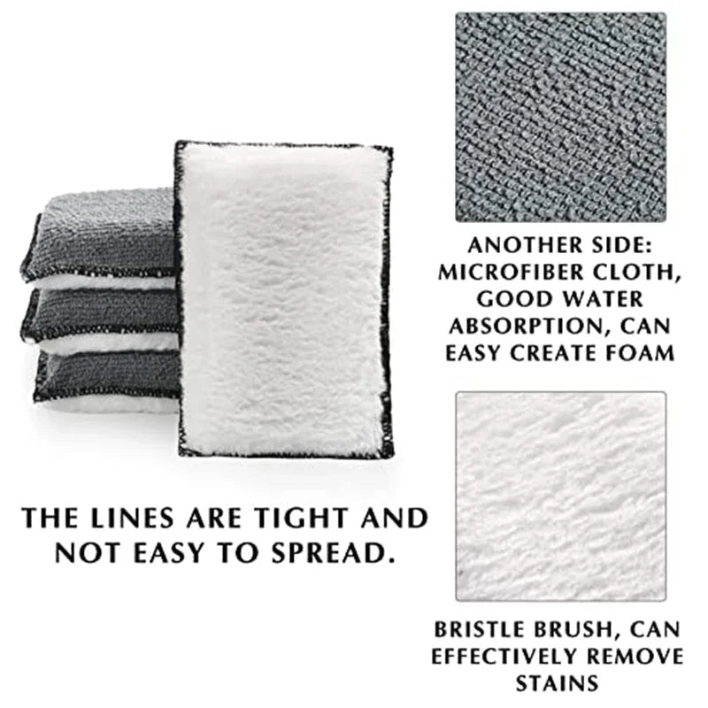 2-10Pcs Soft Scrub Double Sided Microfiber Sponge - Perfect for Car Interior Cleaning ShineShop.xyz.
