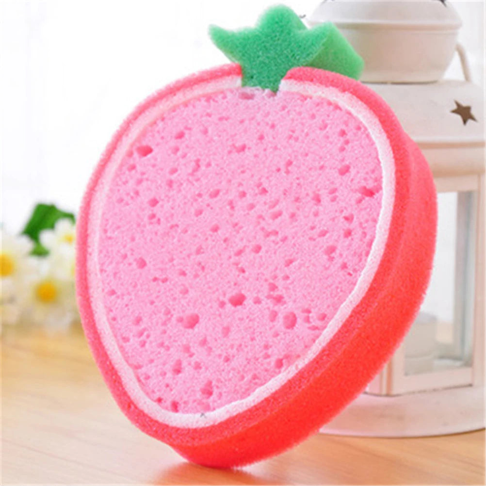 4 Pcs Fruit Shaped Sponges Bath Loofah Shower Body Wash