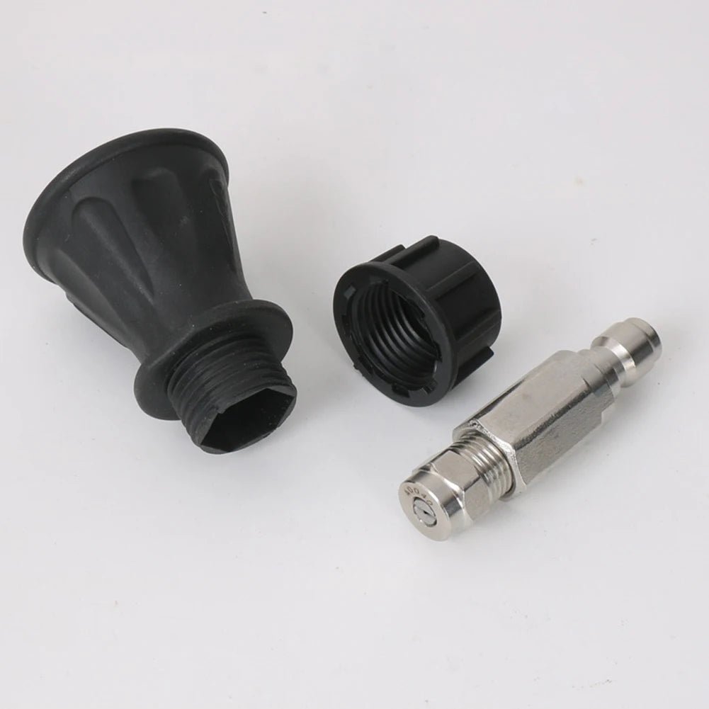 2pc. Soft Touch Rubberized Stainless Steel Pressure Washer Nozzle Spray Set ShineShop.xyz.