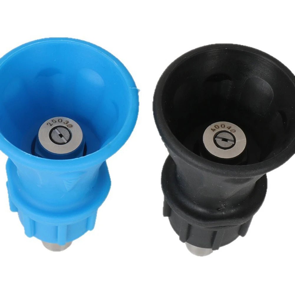 2pc. Soft Touch Rubberized Stainless Steel Pressure Washer Nozzle Spray Set ShineShop.xyz.