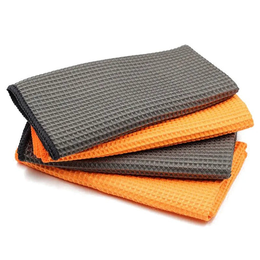 4PC Waffle Weave Towel for Glass Cleaning Drying 16in. - SHINE SHOP