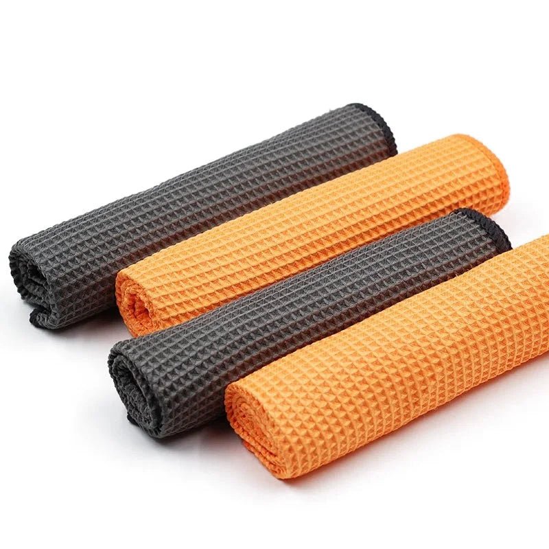 4PC Waffle Weave Towel for Glass Cleaning Drying 16in. - SHINE SHOP