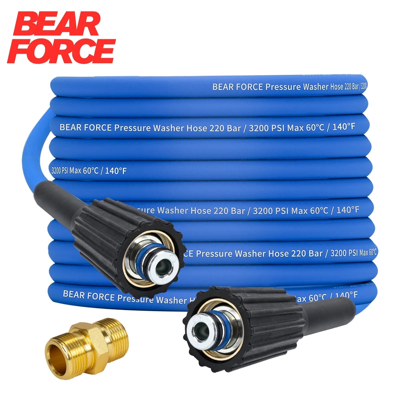 3200Psi Super Flexible Blue 50ft Pressure Washer Hose Kink Resistant M22 ShineShop.xyz.