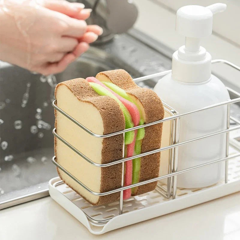 Cute BLT Sandwich Shaped Sponges Washable Scrubber Kitchen Cleaning Sponge