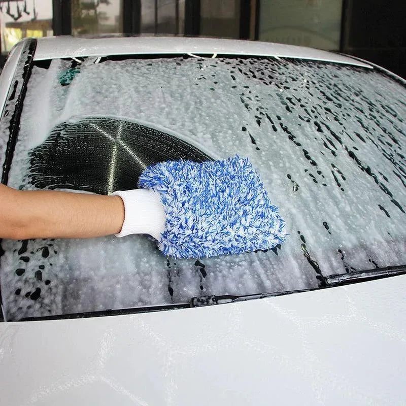 Microfiber Car Wash Gloves Soft - High Density Scratch Free