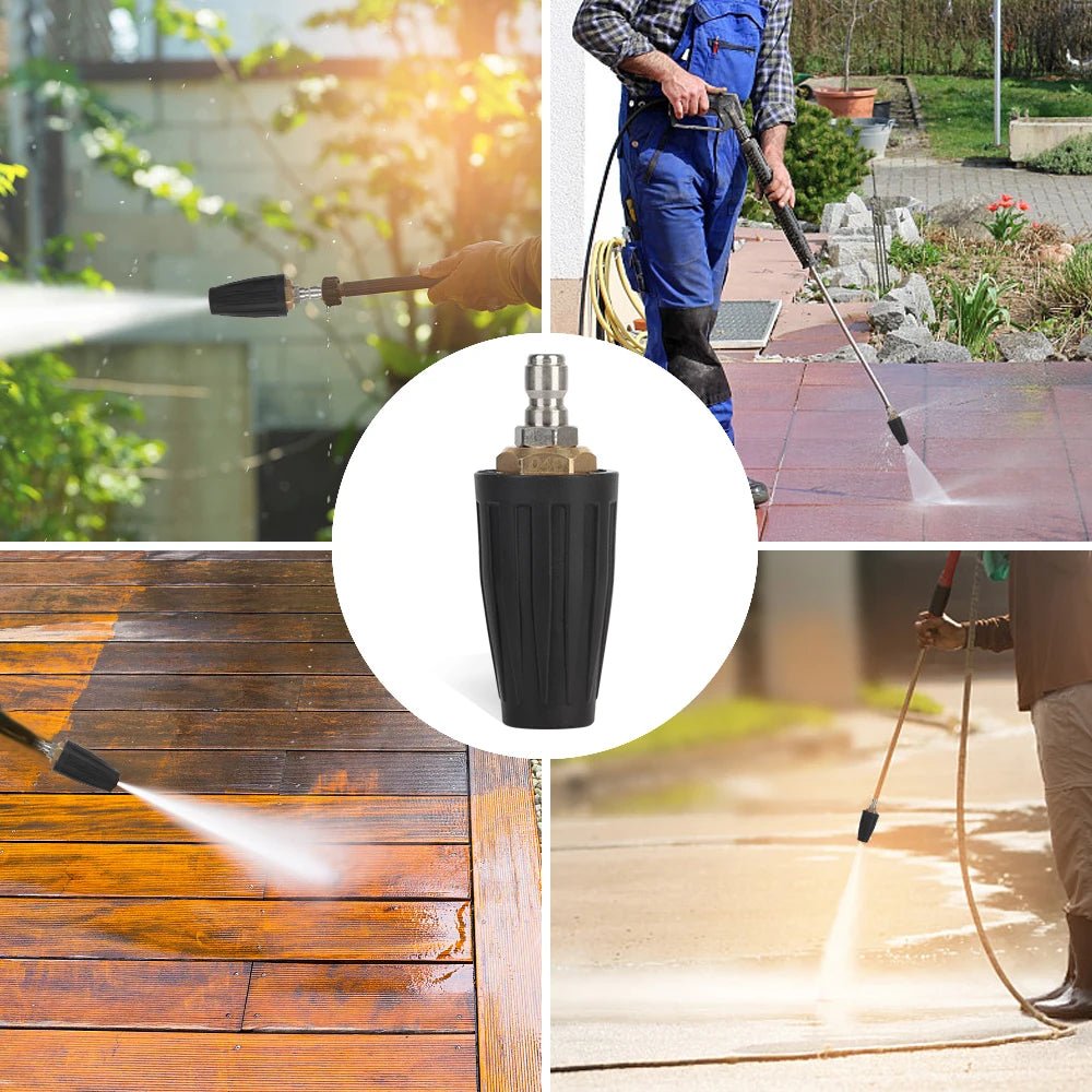 4000PSI Turbo Nozzle - 1/4" Adapter Quick Connect Rotating High-Pressure Washer ShineShop.xyz.