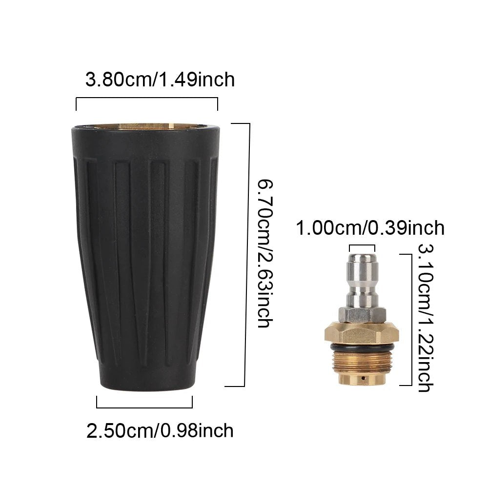 4000PSI Turbo Nozzle - 1/4" Adapter Quick Connect Rotating High-Pressure Washer ShineShop.xyz.