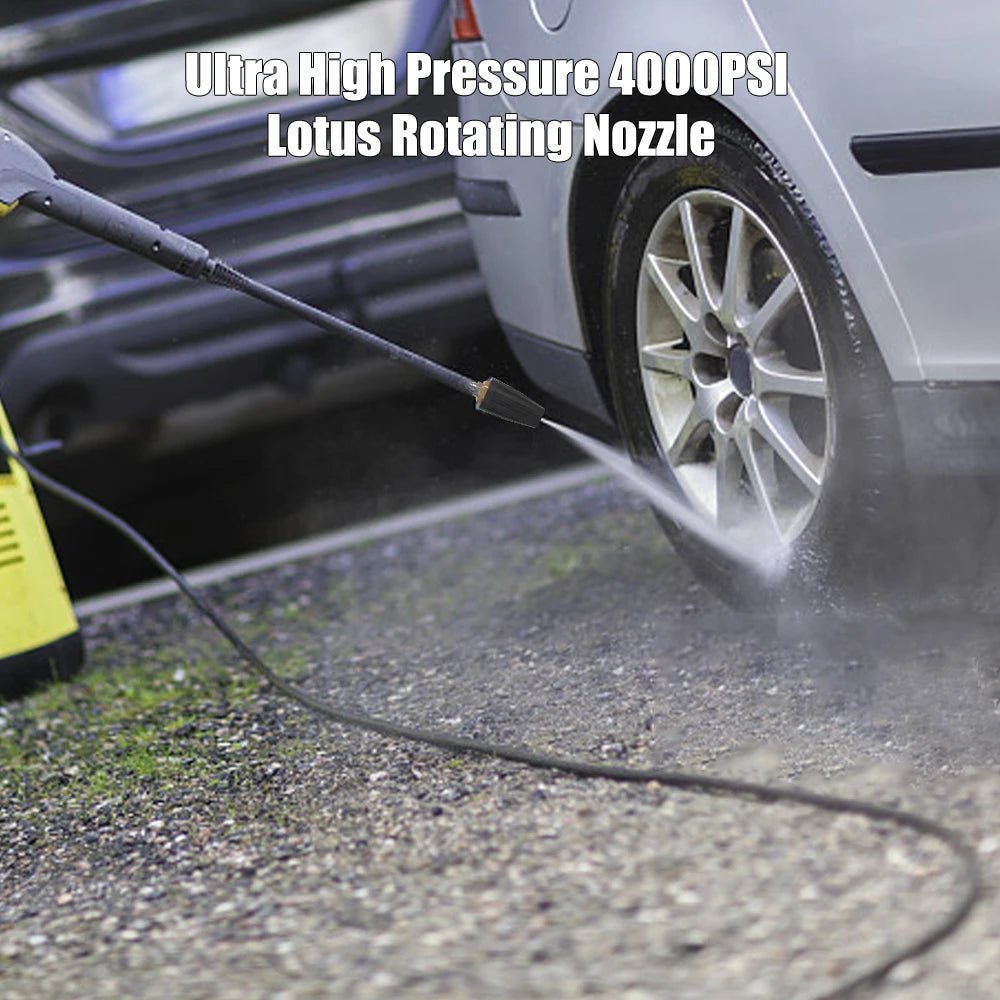 4000PSI Turbo Nozzle - 1/4" Adapter Quick Connect Rotating High-Pressure Washer ShineShop.xyz.