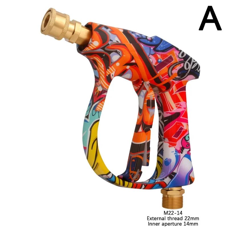 4350PSI High-Pressure Water Spray Gun, Graffiti Design, 1L Foam Cannon Combo, 1/4" Quick Nozzle Set with Rubber Base ShineShop.xyz.