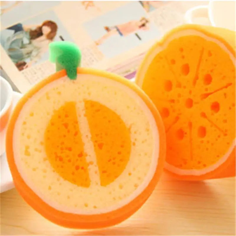 4 Pcs Fruit Shaped Sponges Bath Loofah Shower Body Wash