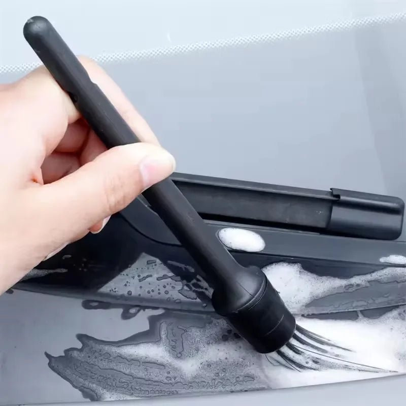 5 Pack All Black Cleaning Detailing Brush Set ShineShop.xyz.