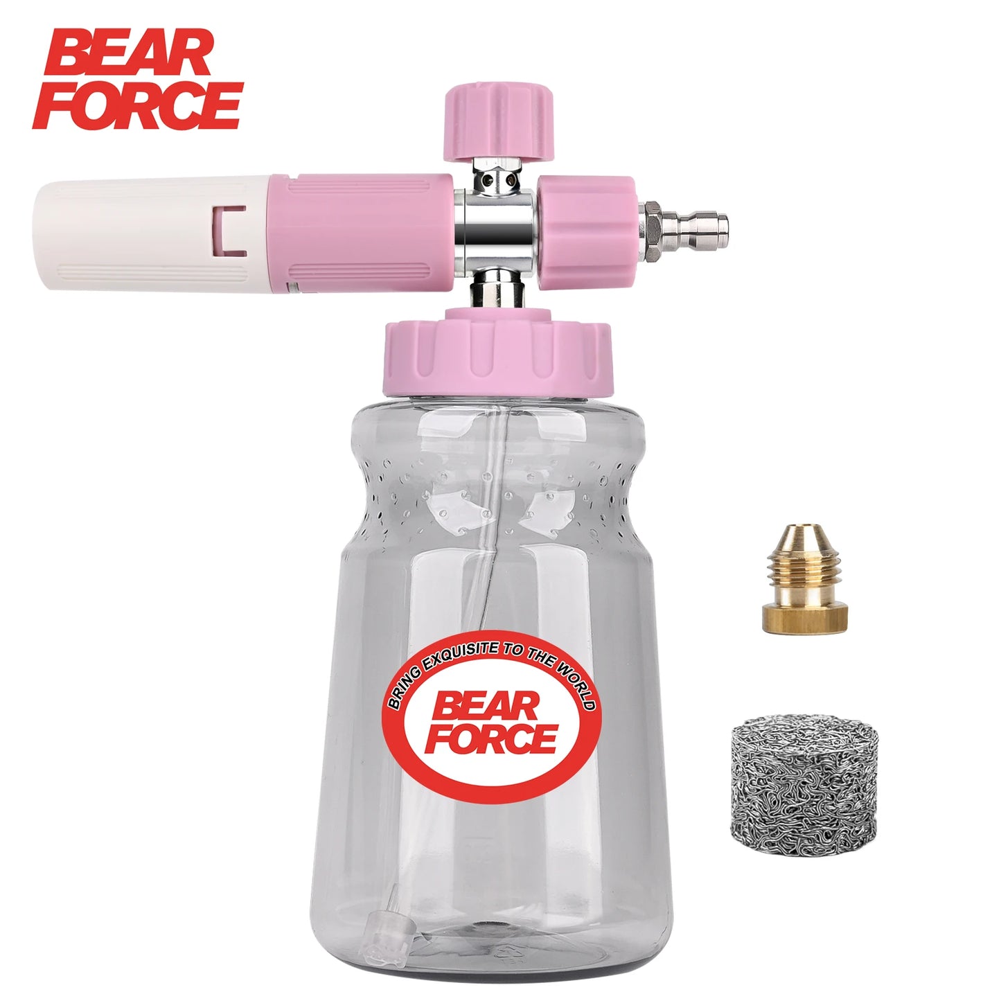 Pink Pressure Washer Foam Cannon - 1/4” Quick Connect