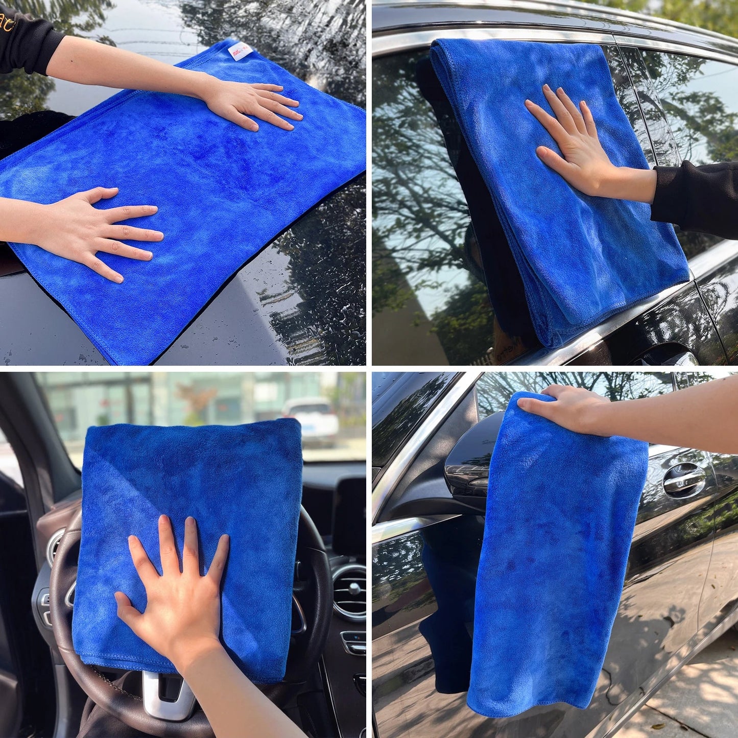 5ft XL 400GSM Plush Microfiber Towel ShineShop.xyz.