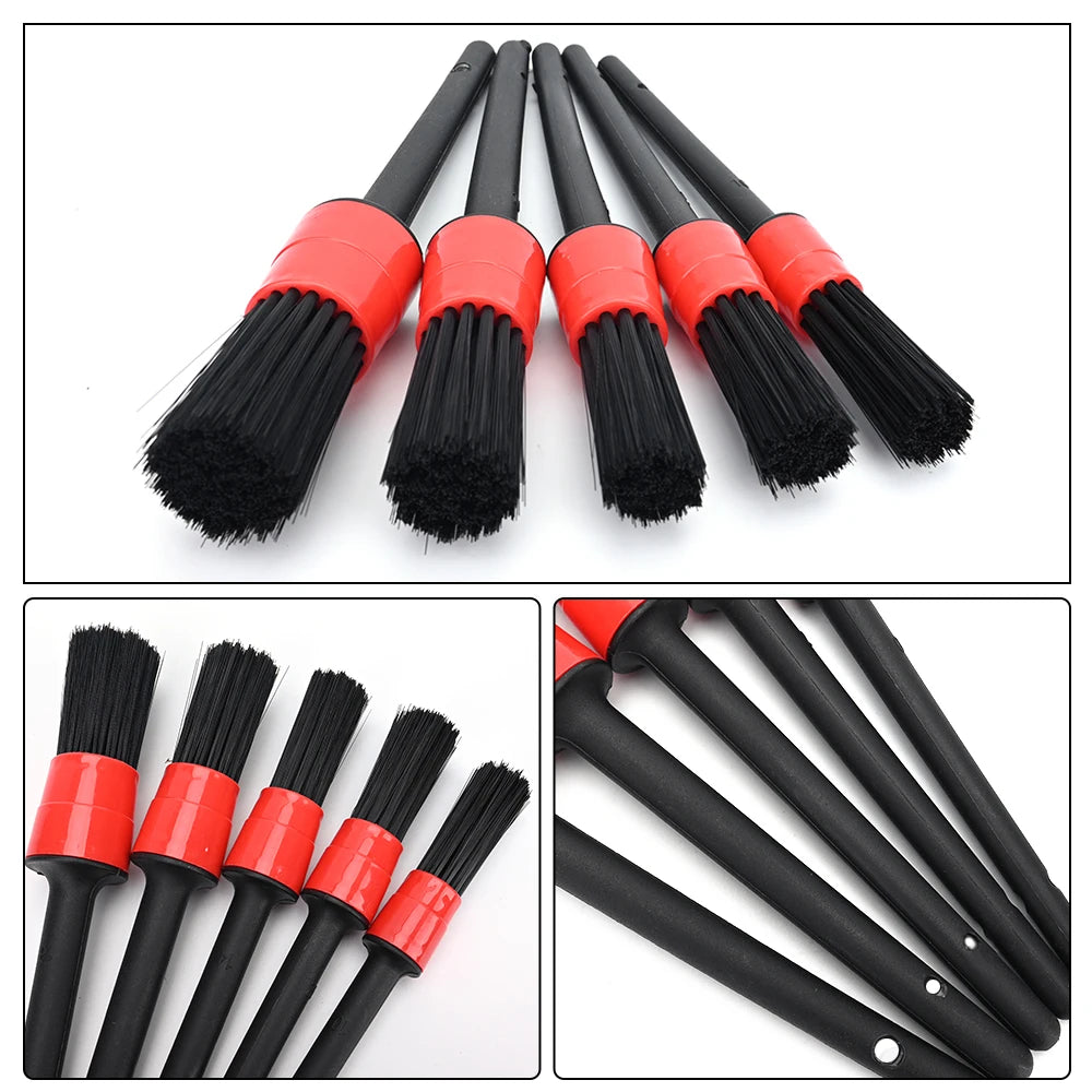 Firm Bristle 5pcs Car Detailing Brush Set