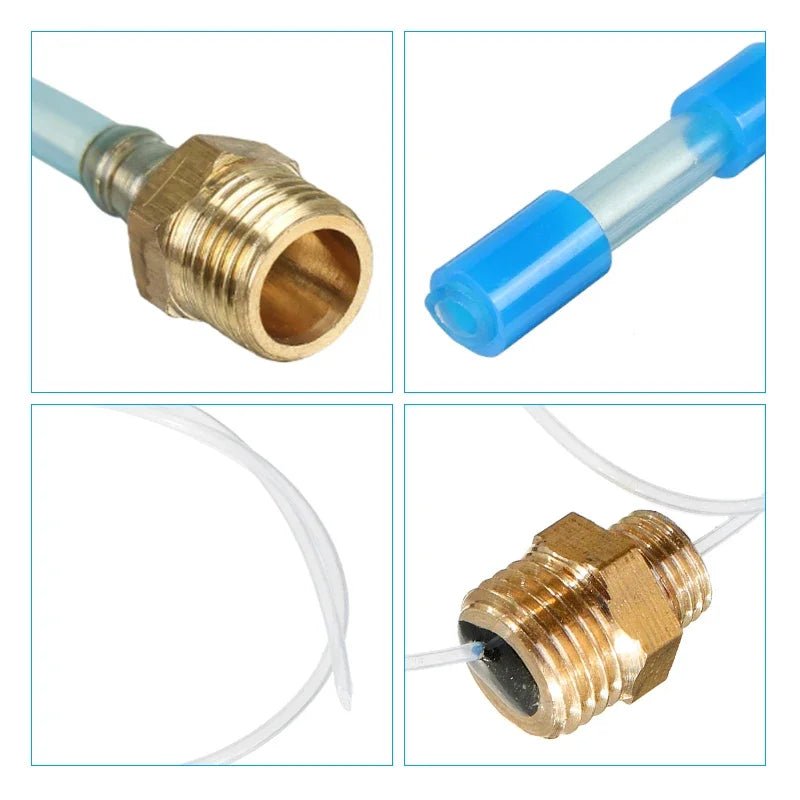 5pcs PU Soft Pipe Rotate Tube w/ Threaded Base Nut for Tornado Cleaning Gun - Repair Replacement Accessories ShineShop.xyz.