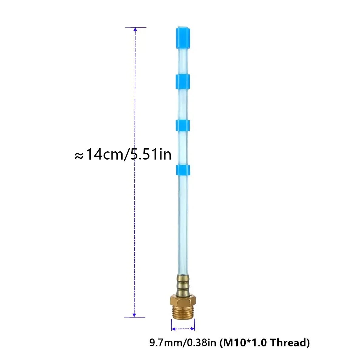 5pcs PU Soft Pipe Rotate Tube w/ Threaded Base Nut for Tornado Cleaning Gun - Repair Replacement Accessories ShineShop.xyz.