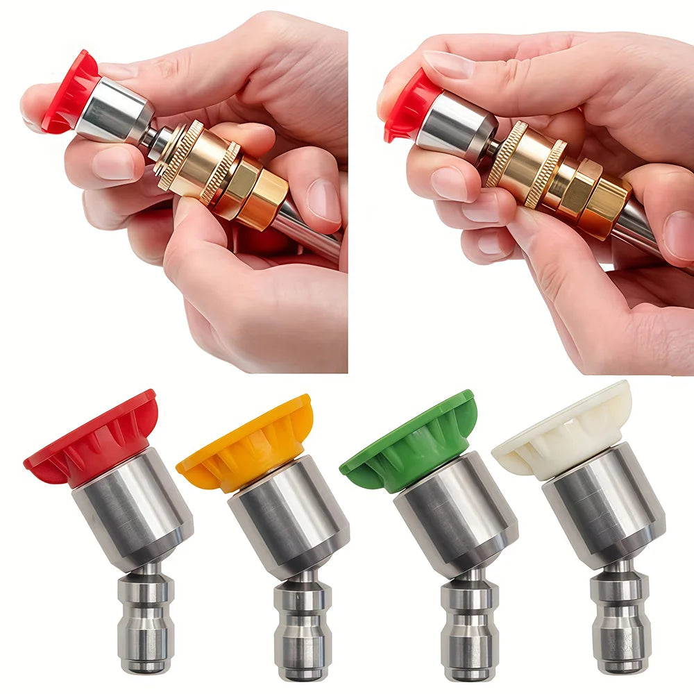 1pc. Rotating Pressure Washer Nozzle - 1/4'' Quick Connect Spray Jet Tip