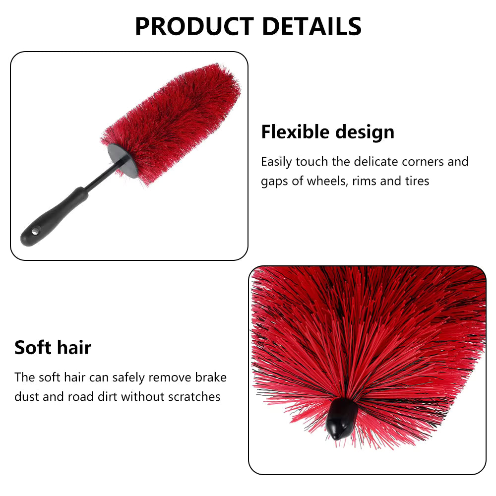 18" Inch Car Wheel Barrel Brush Soft Bristle Gentle Non-Scratch for Rims ShineShop.xyz.