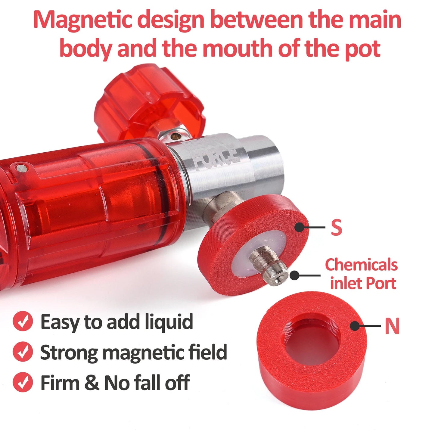 NEW! Negative Pressure Magnetic Suction Foam Cannon Pro, with 1/4'' Quick Connector