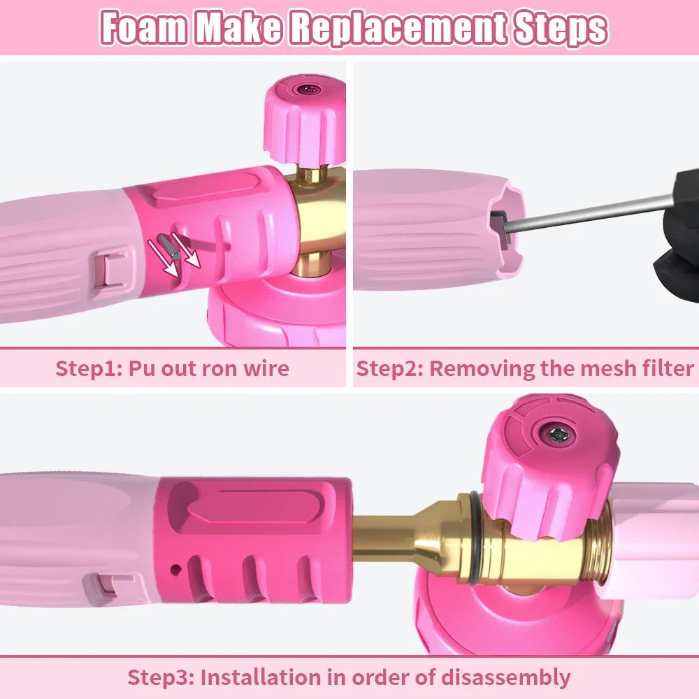 Pink Foam Cannon - 1/4" Quick Connect